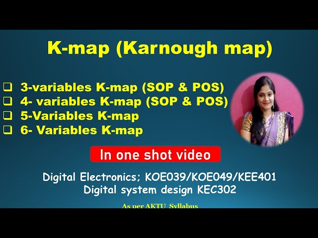 K-map | Karnaugh Map | 3 Variable K-map | 4 Variable K-map | 5 Variable K-map | 6 Variable K-map