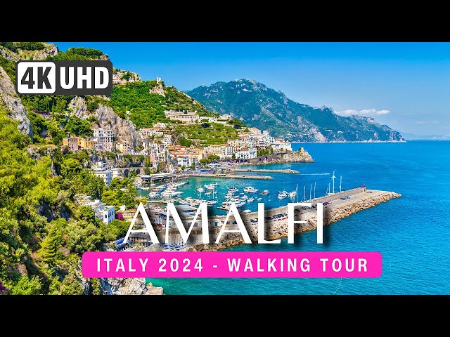 AMALFI Walking Tour 4K ITALY 2024 🇮🇹 - Amalfi Coast Italy 🏖️