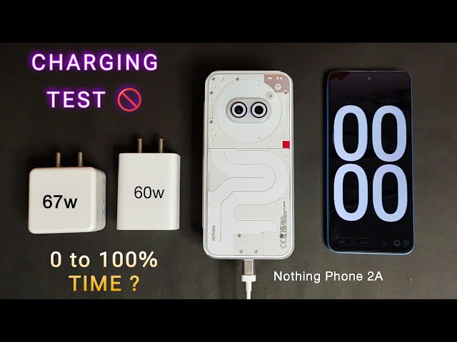 Nothing Phone 2A Charging Test With 67w Fast Charger ft.Realme Nothing Charger Test