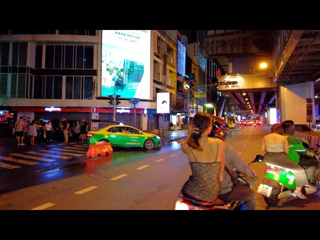 4K 🇹🇭 Bangkok City Night Driving | ASOK - NANA - HUAI KHWANG