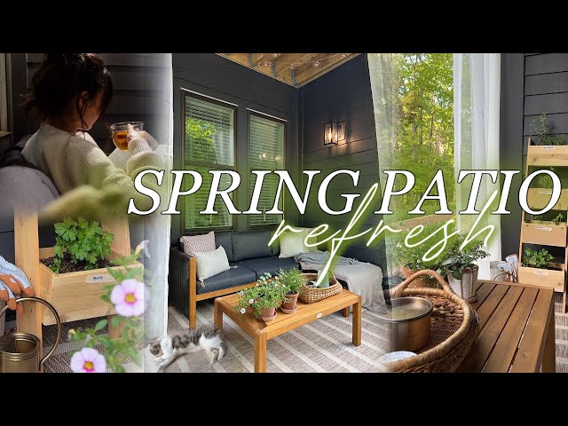 🌷Refreshing My Apartment Patio For Spring | Small Patio Makeover | Outdoor Decorating Ideas 2024