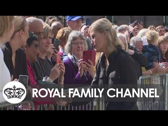 Prince Edward and Sophie Meet Well-Wishers in Manchester