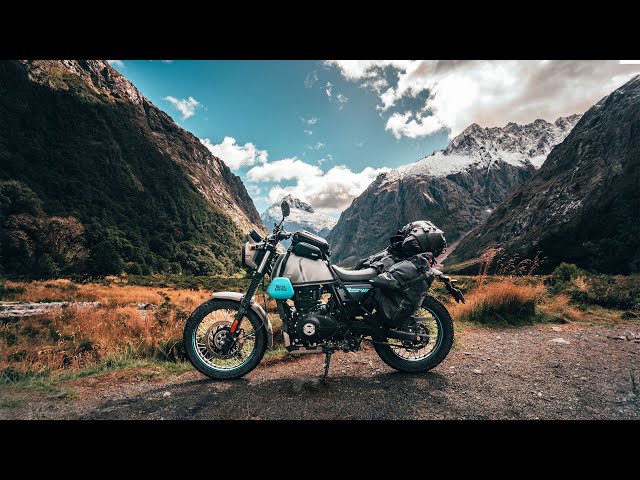 Exploring New Zealand's Milford Sound - motorbike solo camping adventure Episode 6