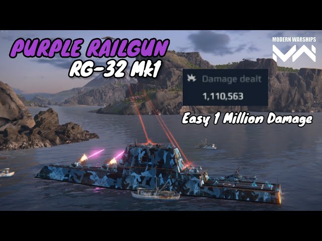 New Purple Cannon RG-32 Mk1 Online Match Gameplay - Modern Warships