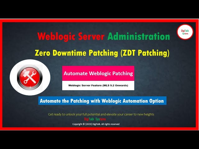 Weblogic Server Zero Downtime Patching (ZDT) Step by Step with Commands,Screenshots and Explanations
