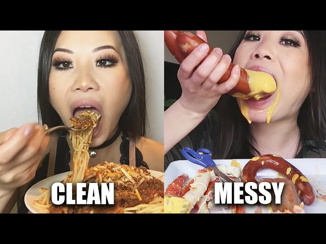 MUKBANGERS CLEANEST VS MESSIEST MOMENTS