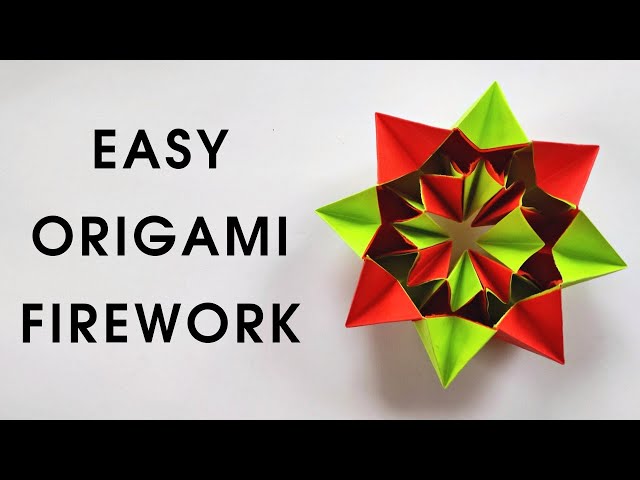 Easy origami FIREWORKS | How to make a paper fireworks