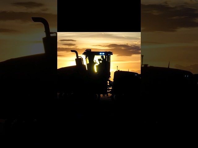 Sunset, Music, and Farm Machinery #automobile #tractor #hp #sunset #epic #beautiful