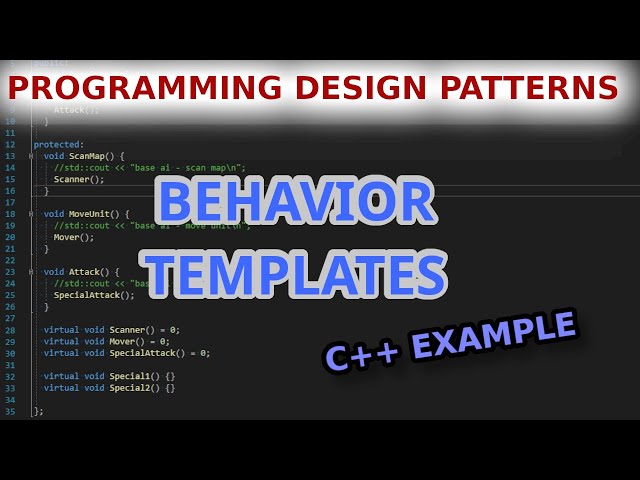 Template Method Design Pattern - Ep 18 - C++ Coding