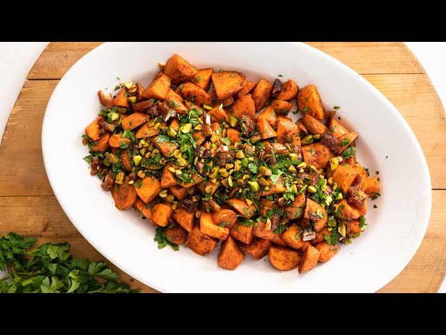 Roasted Carrots with Dates and Pistachios