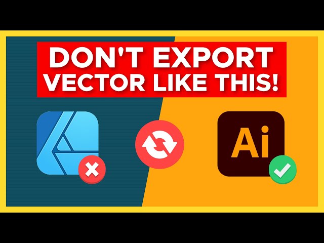 How to EXPORT any VECTOR! From Affinity to Illustrator!