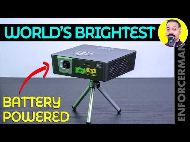 BRIGHTEST BATTERY POWERED PROJECTOR IN THE WORLD? P6X BY AAXA