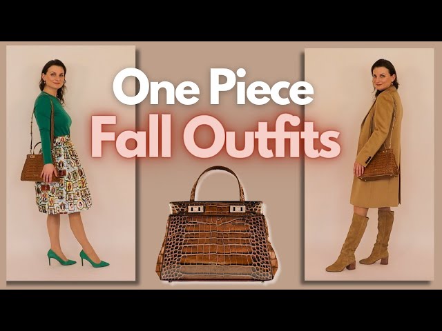 One-Piece Fall Outfit Ideas: The Croc Handbag