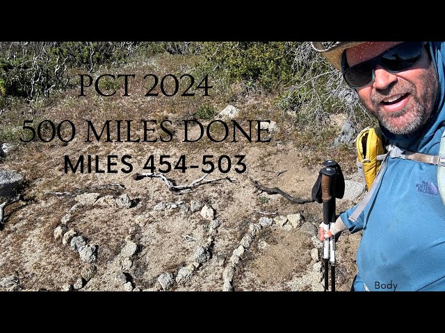 PCT 500 miles with a silly dance, and exploring a tunnel.
