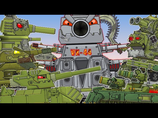 The battle of iron monsters for Moscow. Cartoons about tanks