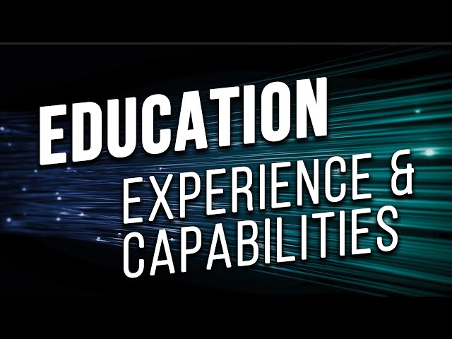 Education Sector: Capabilities and Experience