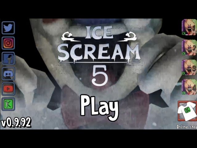 Ice Scream 5 Main Menu And Gameplay!! (Fanmade)