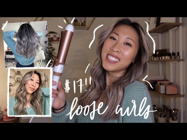 how to use a clamp curling iron // get natural curls with my $17 conair curling iron from amazon!