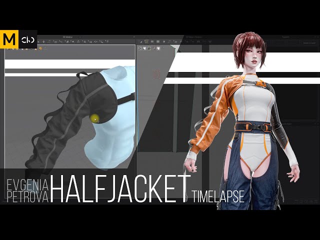Half jacket. Marvelous Designer TimeLapse