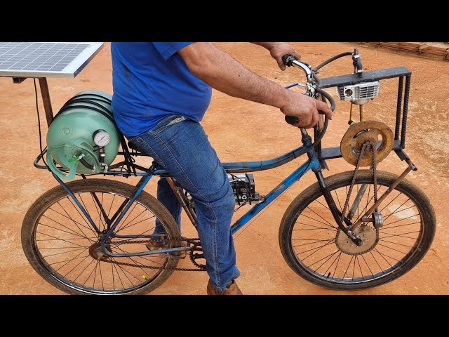 How to make a bicycle powered by compressed air