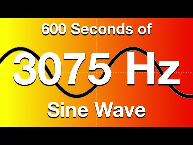 3075Hz Sine Wave Test Tone - 600 Seconds (10 Minutes)