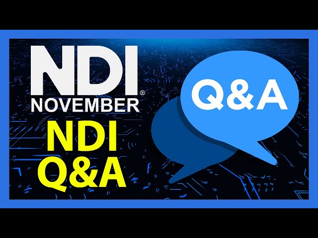 NDI Q&A with The Videoguys, plus Giveaway Winners Announced - NDI November 2023