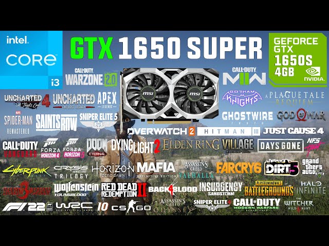 GTX 1650 SUPER Test in 50 Games in 2022