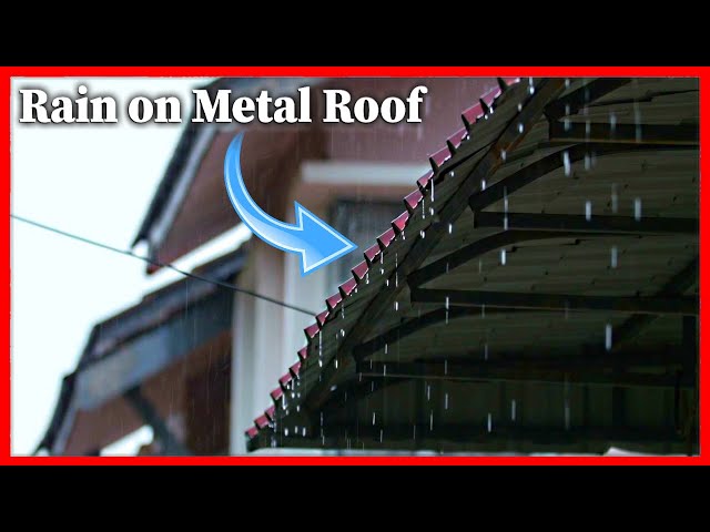 Heavy Rain Sound on Metal Roof, White Noise Rain Sound for Sleep