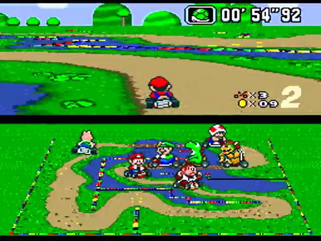 Super Mario Kart Playthrough - Special Cup: Donut Plains 3