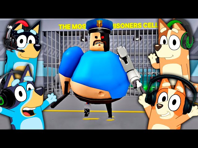 Bluey & Bingo Escape CYBORG BARRY'S PRISON RUN!