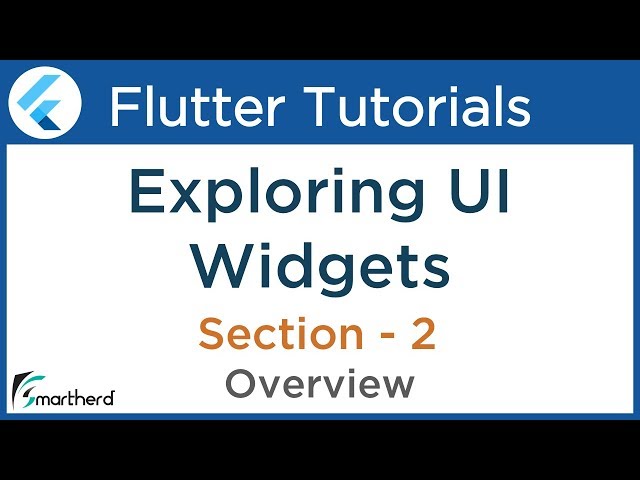 Exploring Widgets in flutter using Dart. Flutter Tutorial for Beginners #2.1