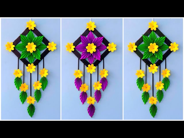 Easy and Quick Paper Wall Hanging Ideas / A4 sheet Wall decor / Cardboard  Reuse /Room Decor DIY