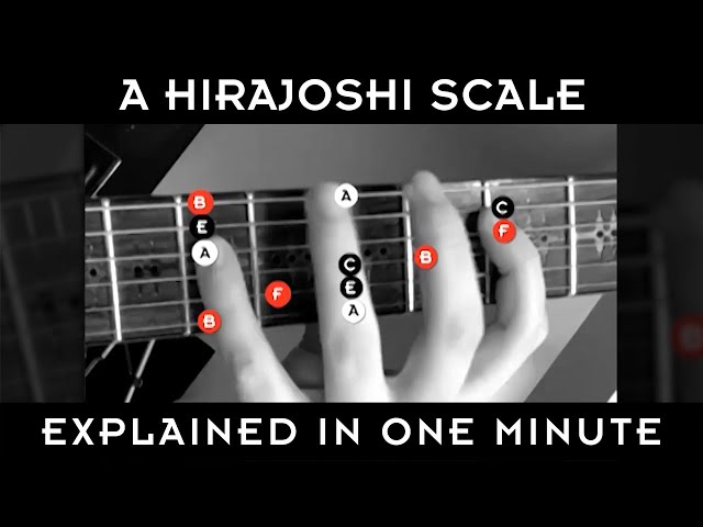 A Hirajoshi Scale - Japanese Pentatonic | One Minute Guitar Lesson