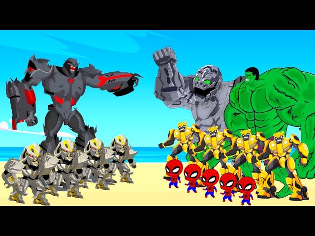 BOSS TRANSFOMERS Pregnant 2D vs HULK & SPIDER-MAN: RISE OF THE BEASTS : Who Is The King Of Monsters