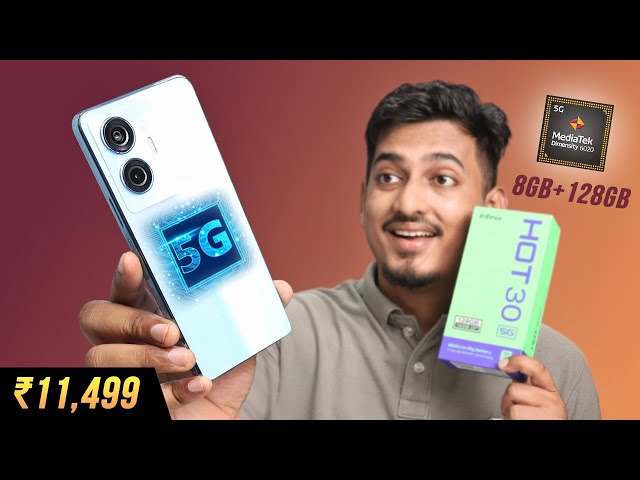 Infinix Hot 30 5G Unboxing & First Impression - 16GB+128GB | Dimensity 6020 | Best 5G Phone in 12k?⚡