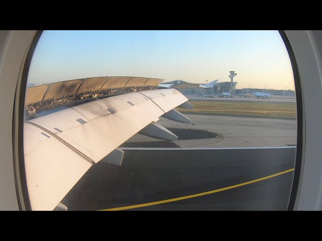 A380 visual swing I Lufthansa A380 fantastic dawn arrival into Frankfurt I 4K60