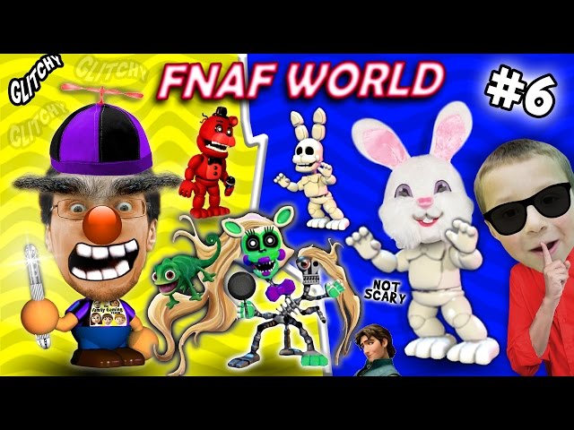 FNAF WORLD #6: The Secret White Rabbit!?!? FGTEEV Duddy without Chase vs. Brow Boy & Rapunzel