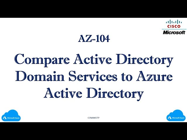 AZ-104:- Compare Active Directory Domain Services to Azure Active Directory