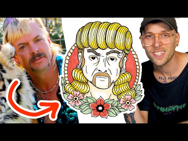 Drawing Joe Exotic in 9 Different Art Styles
