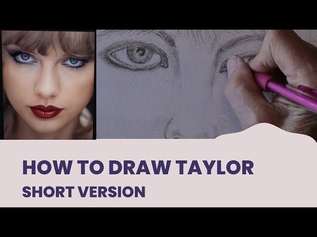 Easy steps to draw Taylor Swift