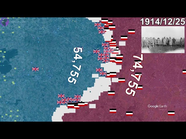 Christmas Truce of 1914 using Google Earth