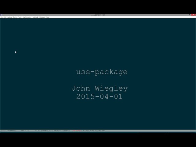2015-04-01 Emacs package highlight: use-package