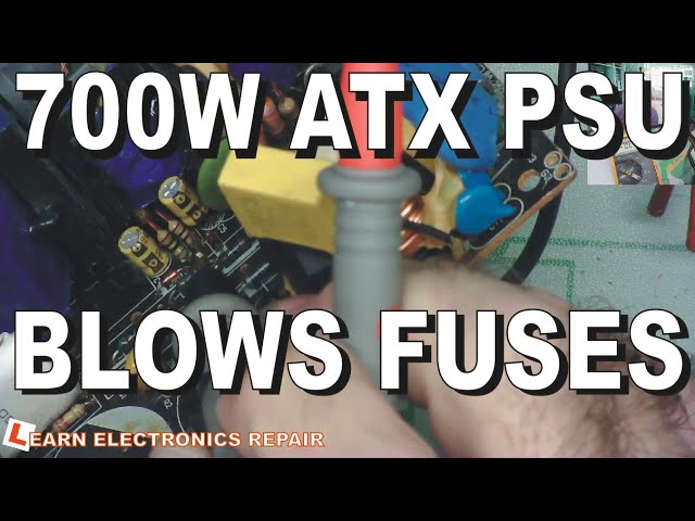 This 700W ATX PSU Blows Fuses / Trips Out The Mains. Can We Fix It? SMPS Power Supply Repair