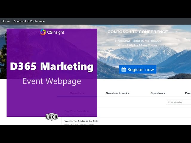 D365 Marketing - Event Webpage