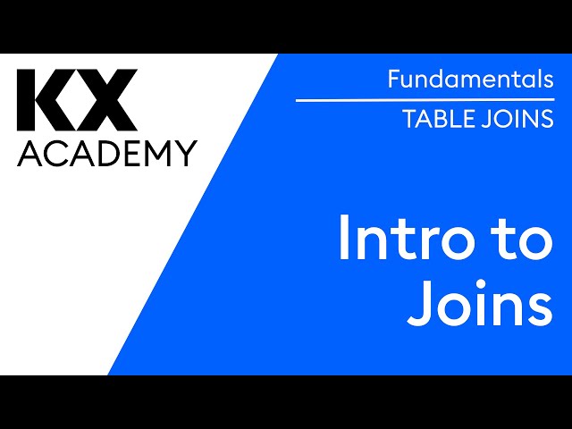 Fundamentals | Intro to Joins in kdb | Hands on