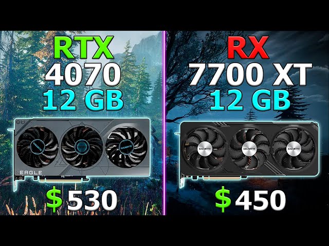 RTX 4070 12 GB vs RX 7700 XT 12 GB - Test in 10 Games / 1440p