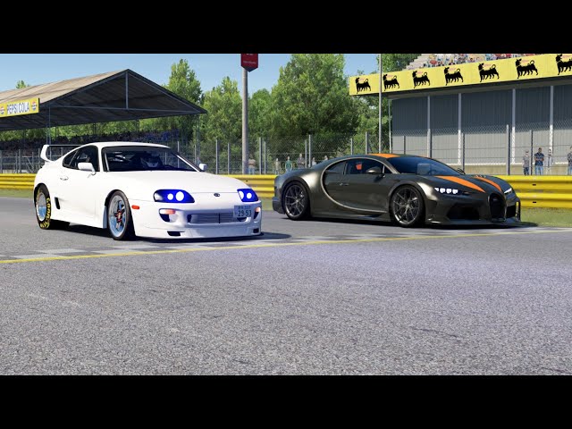 CP Toyota Drag Supra vs Bugatti Chiron Super Sport 300+ | Drag Race