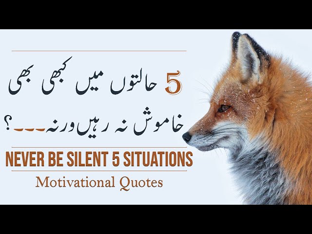 NEVER BE SILENT IN 5 SITUATIONS | Motivational Quotes | Rumi