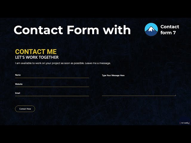 How to create a Modern contact form with bottom line for each field | WordPress and Contact Form 7