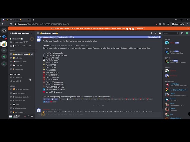 How to join our discord drops channel